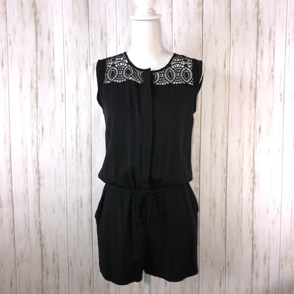 LOFT Pants - Loft Black Lace Romper